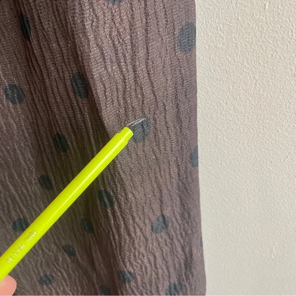 Creatures of Comfort semi sheer polka dot pants trousers fits size 6 brown - Picture 9 of 12